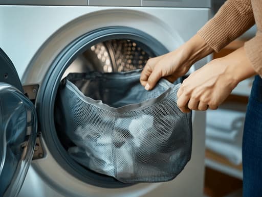Was met een zak die microplastics opvangt